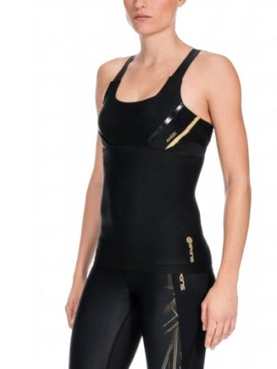 Fitness Mania - Skins A400 Womens Compression Tank Top (2016) - Black/Gold