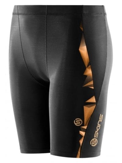 Fitness Mania - Skins A400 Youth Compression Half Tights (2016) - Black/Gold