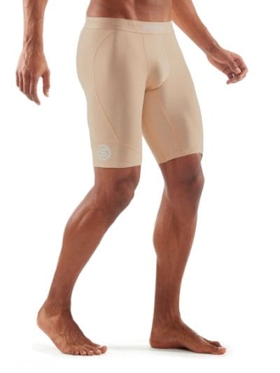 Fitness Mania - Skins DNAmic Mens Compression Half Tights - Beige