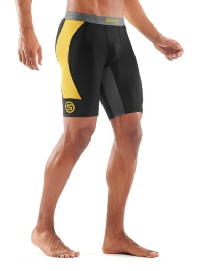 Fitness Mania - Skins DNAmic Mens Compression Half Tights - Black/Citron