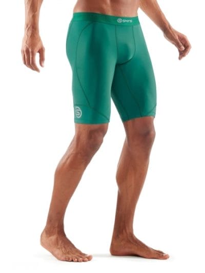 Fitness Mania - Skins DNAmic Mens Compression Half Tights - Dark Green