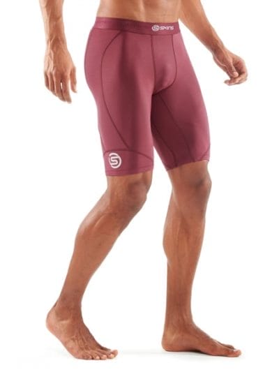 Fitness Mania - Skins DNAmic Mens Compression Half Tights - Maroon