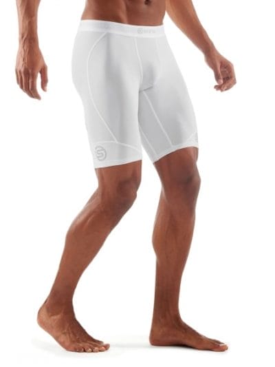 Fitness Mania - Skins DNAmic Mens Compression Half Tights - White