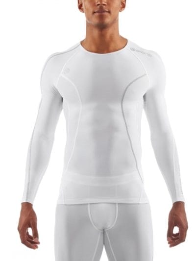 Fitness Mania - Skins DNAmic Mens Compression Long Sleeve Top - White