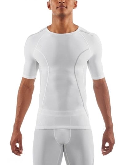 Fitness Mania - Skins DNAmic Mens Compression Short Sleeve Top - White