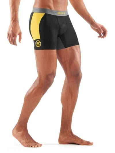 Fitness Mania - Skins DNAmic Mens Compression Shorts - Black/Citron