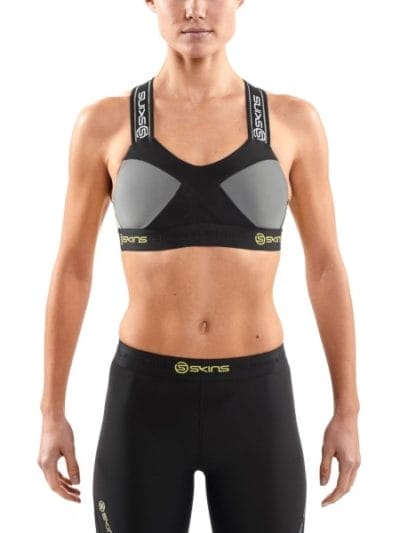 Fitness Mania - Skins DNAmic Speed Womens Crop Top - Black/Limoncello