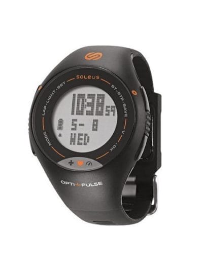 Fitness Mania - Soleus Pulse - Strapless Heart Rate Monitor Watch - Black/Orange