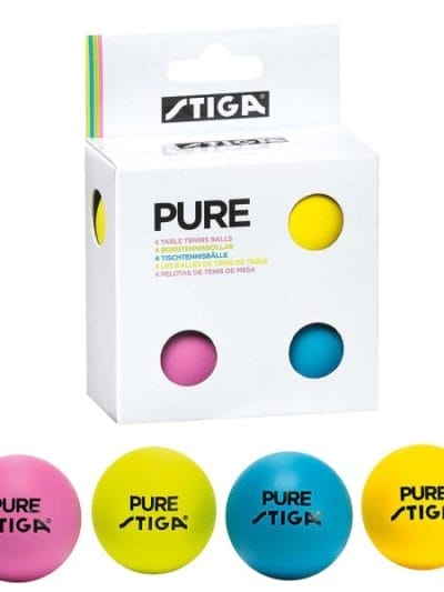 Fitness Mania - Stiga Pure Table Tennis Balls - 4 Pack