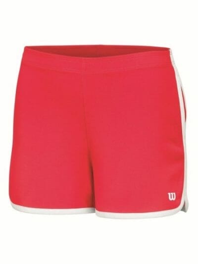 Fitness Mania - Wilson 2-in-1 Kids Girls Tennis Shorts - Neon Red/White