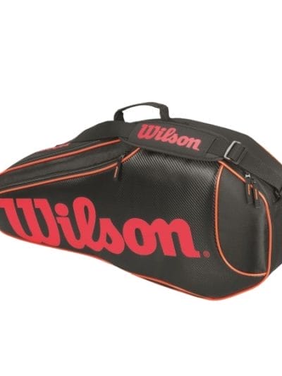 Fitness Mania - Wilson Burn Team Triple Tennis Racquet Bag - Black/Red