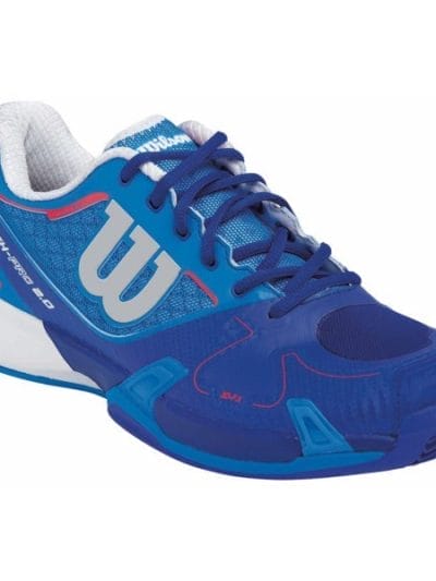Fitness Mania - Wilson Rush Pro 2.0 CC Mens Tennis Shoes - Neptune Blue/Blue Iris/Neon Red