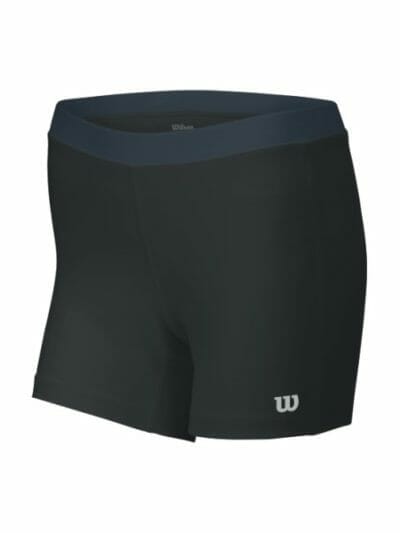 Fitness Mania - Wilson Rush Womens Compression Tennis Shorts - Black/Coal/Silver