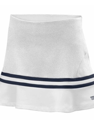 Fitness Mania - Wilson Specialist Heather Girls Tennis Skirt - White/Mid Navy