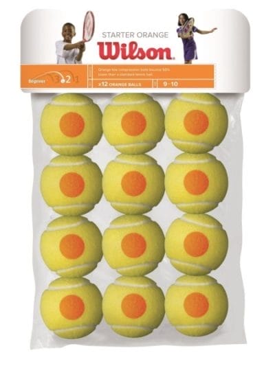 Fitness Mania - Wilson Starter Game Tennis Balls - 12 Ball Pack - Orange