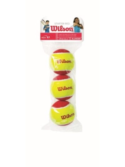 Fitness Mania - Wilson Starter Game Tennis Balls - 3 Ball Pack - Red