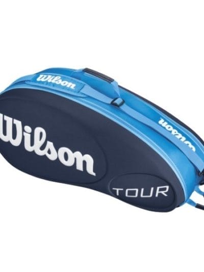 Fitness Mania - Wilson Tour Moulded 6 Pack Tennis Racquet Bag - Blue