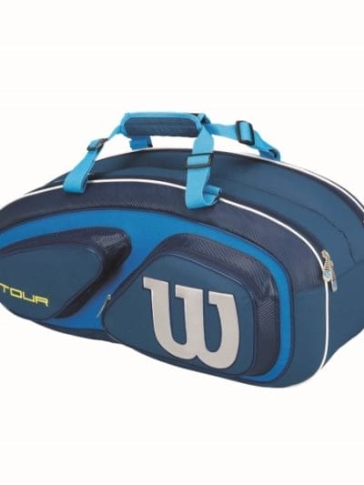 Fitness Mania - Wilson Tour V 6 Pack Tennis Racquet Bag - Blue