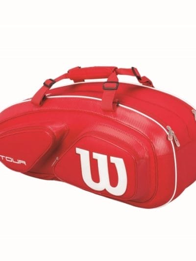 Fitness Mania - Wilson Tour V 6 Pack Tennis Racquet Bag - Red