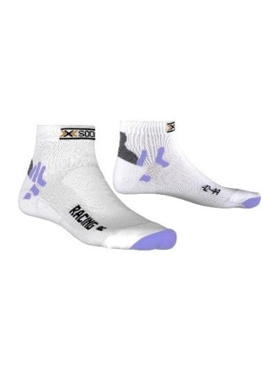 Fitness Mania - X-Socks Bike Racing - Womens Socks - White/Purple/Grey