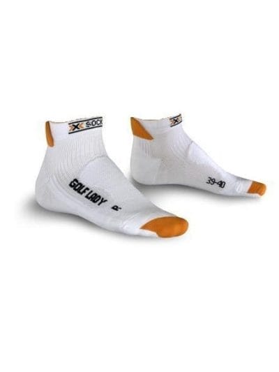 Fitness Mania - X-Socks Golf Womens Socks - White/Orange/Black