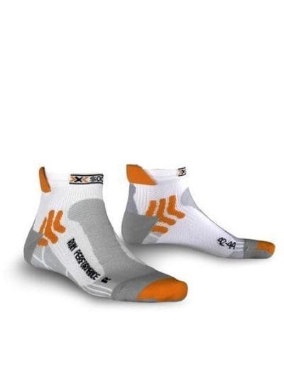 Fitness Mania - X-Socks Run Performance Socks - White/Grey/Orange/Black