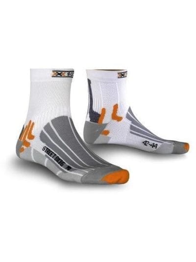 Fitness Mania - X-Socks Street Biking Socks - White/Orange/Grey