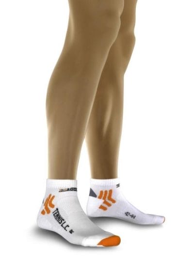 Fitness Mania - X-Socks Tennis - Low Cut Socks - White/Orange/Black