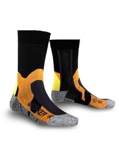 Fitness Mania - X-Socks Worker Mens Short Socks - Black/Orange/Grey