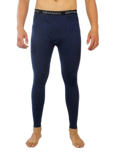 Fitness Mania - ioMerino Altitude Mens Base Layer Full Thermal Tights - Navy Blue