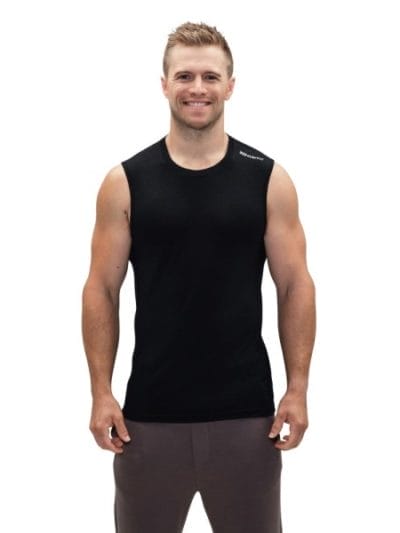Fitness Mania - ioMerino Altitude Mens Base Layer Tank Top - Black