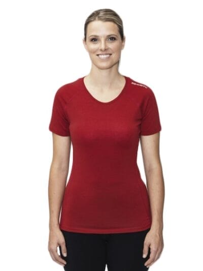 Fitness Mania - ioMerino Altitude Womens Active Base Layer T-Shirt - Red