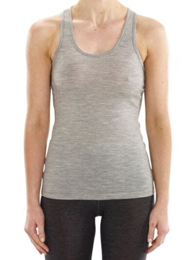 Fitness Mania - ioMerino Ascender Womens Base Layer Tank Top - Grey Melange