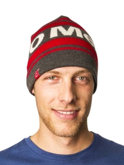 Fitness Mania - ioMerino Aztech Beanie - Red/Grey