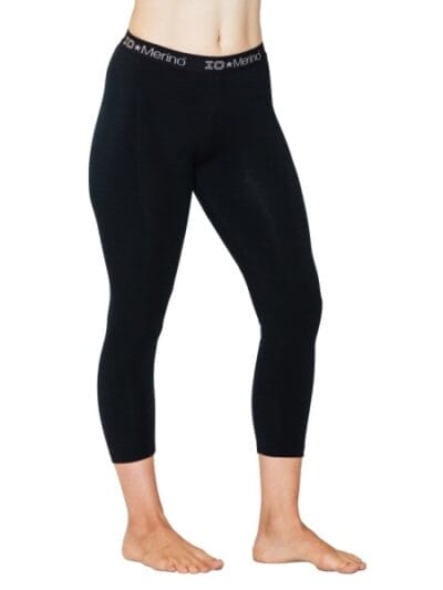 Fitness Mania - ioMerino Chaser Womens 7/8 Midweight Leggings - Black
