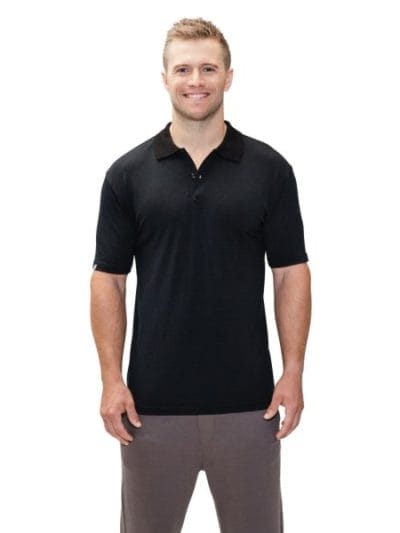 Fitness Mania - ioMerino Condor Mens Polo Shirt - Black