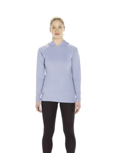 Fitness Mania - ioMerino Poptart Womens Mid Weight Hooded Pullover - Sky Blue