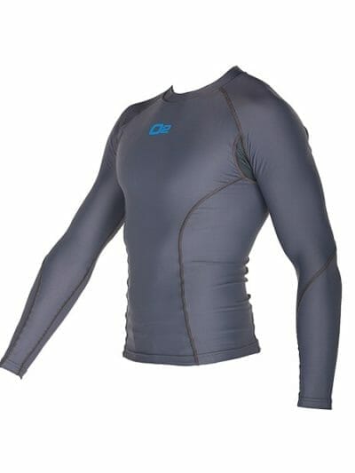 Fitness Mania - o2fit Mens Compression Long Sleeve Top - Grey