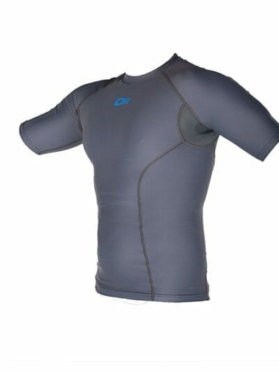 Fitness Mania - o2fit Mens Compression Short Sleeve Top - Grey
