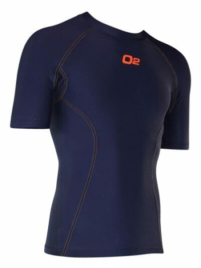 Fitness Mania - o2fit Mens Compression Short Sleeve Top - Navy