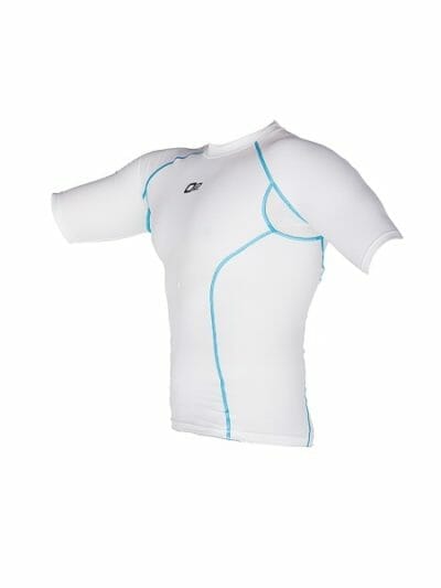 Fitness Mania - o2fit Mens Compression Short Sleeve Top - White