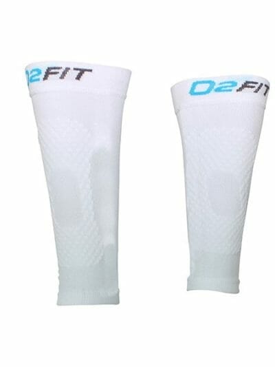 Fitness Mania - o2fit Unisex Compression Recovery Calf Sleeves - White