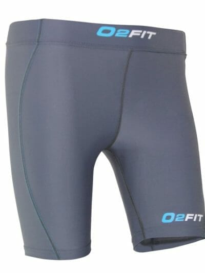 Fitness Mania - o2fit Womens Compression Shorts - Grey/Blue