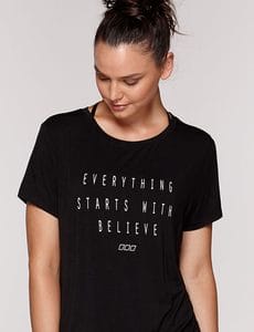 Fitness Mania - Believe Lifestyle Top Black L