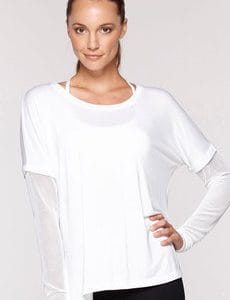 Fitness Mania - Boyfriend L/Slv Top White L