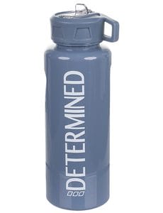 Fitness Mania - Determined 1L Water Bottle Powder Grey One Sz