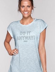 Fitness Mania - Do It Anyway Tee Blue Sky Marl L