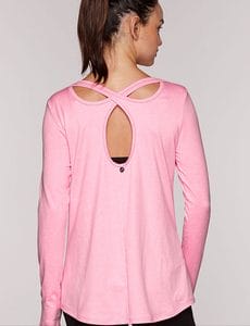 Fitness Mania - Everyday L/Slv Excel Top Pale Fairy Floss Marl XS