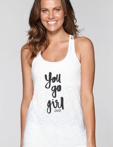 Fitness Mania - Go Girl Tank White XS