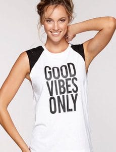 Fitness Mania - Good Vibes Tee Black/White XS